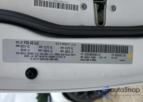 2019 Chrysler 300 300S z USA, uszkodzony, nr VIN 2C3CCABG3KH601104